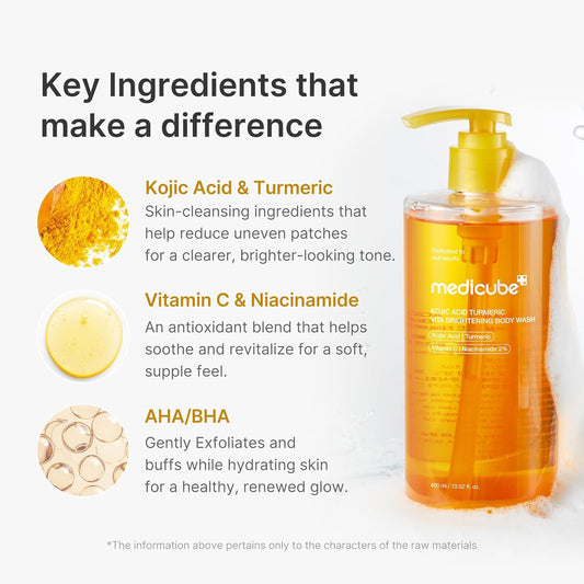 Medicube Kojic Acid & Turmeric Skin Brightening Body Wash 400ml