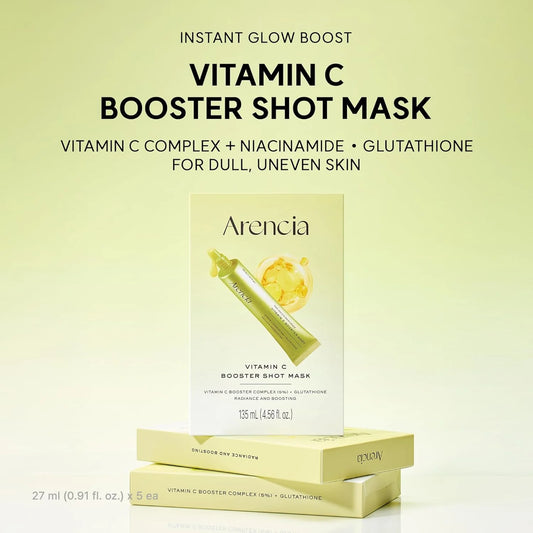 Arencia Vitamin C Booster Shot Mask Full Box of 5 Masks
