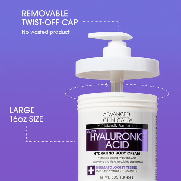 Advanced Clinicals- Hyaluronic Acid Anti-Aging Body Cream