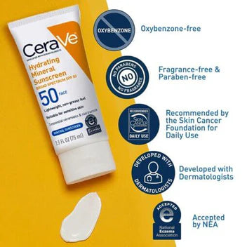 CeraVe - Hydrating Mineral Sunscreen Face SPF 50 - 75ml