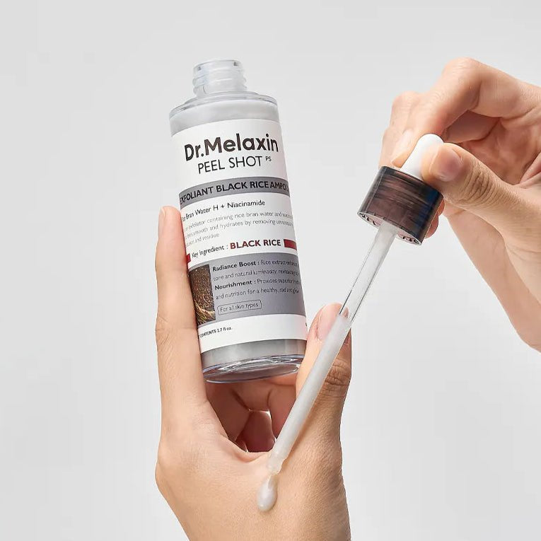 Dr. Melaxin Peel Shot Exfoliant Black Rice Ampoule For All Skin Types (80 ml)