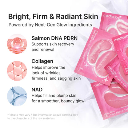 Medicube PDRN Pink Collagen Jelly Eye Mask 28 Pairs