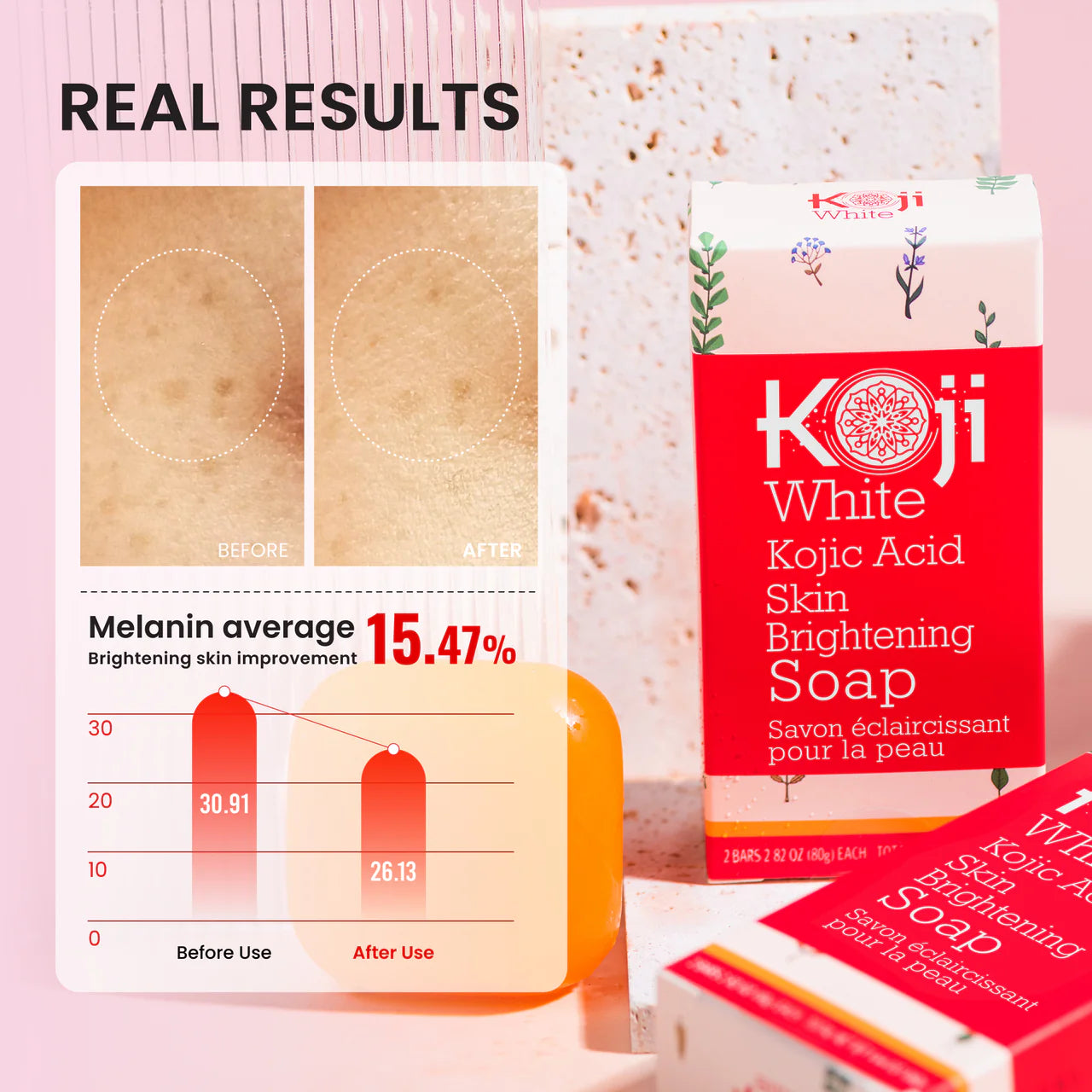 Koji White Kojic Acid Skin Brightning full body routine
