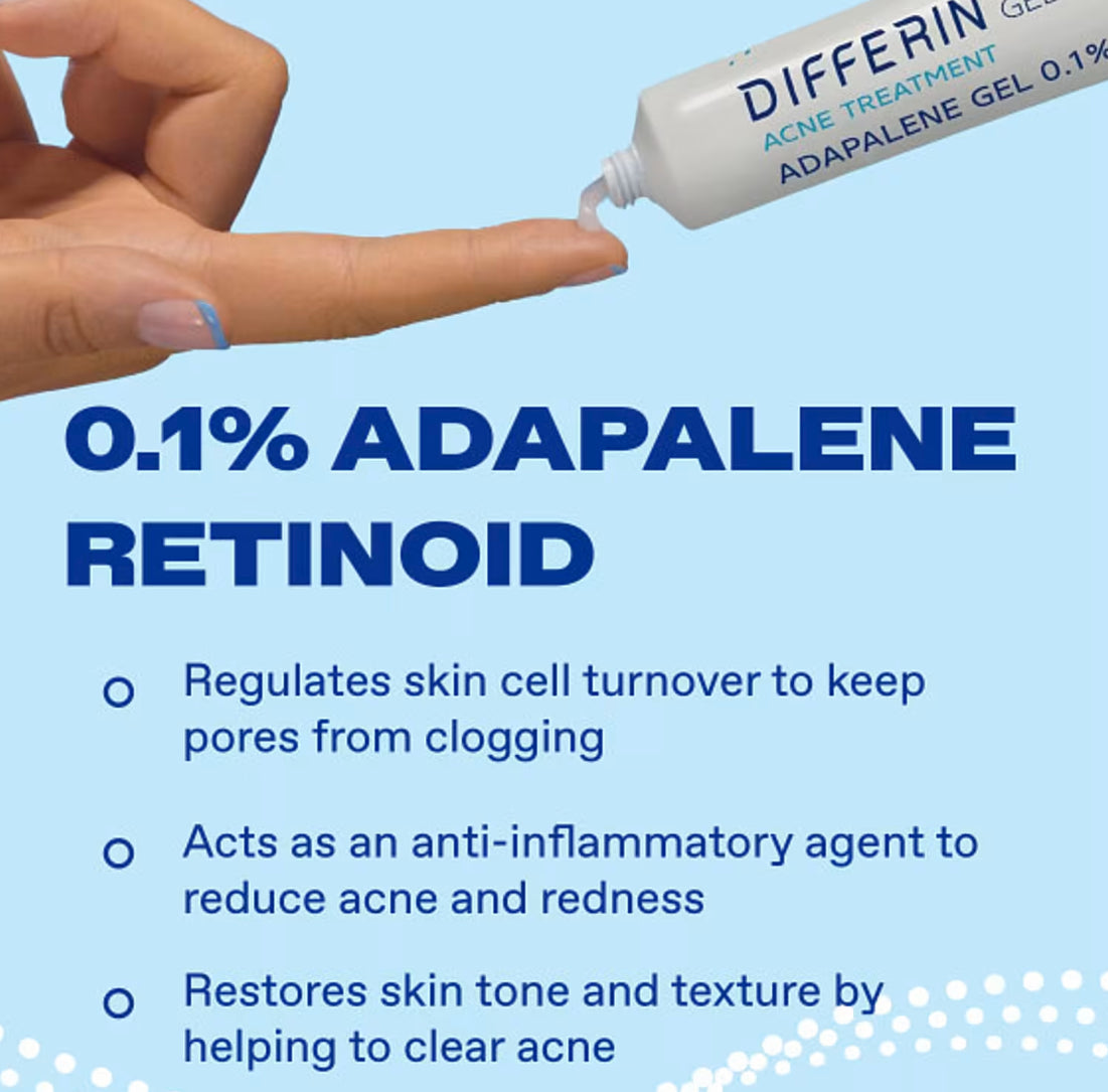 Differin Adapalene Gel 0.1% Acne
Treatment Fragrance Free 15 g