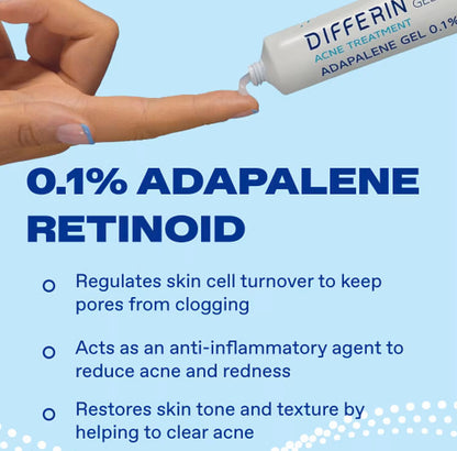Differin Adapalene Gel 0.1% Acne
Treatment Fragrance Free 15 g