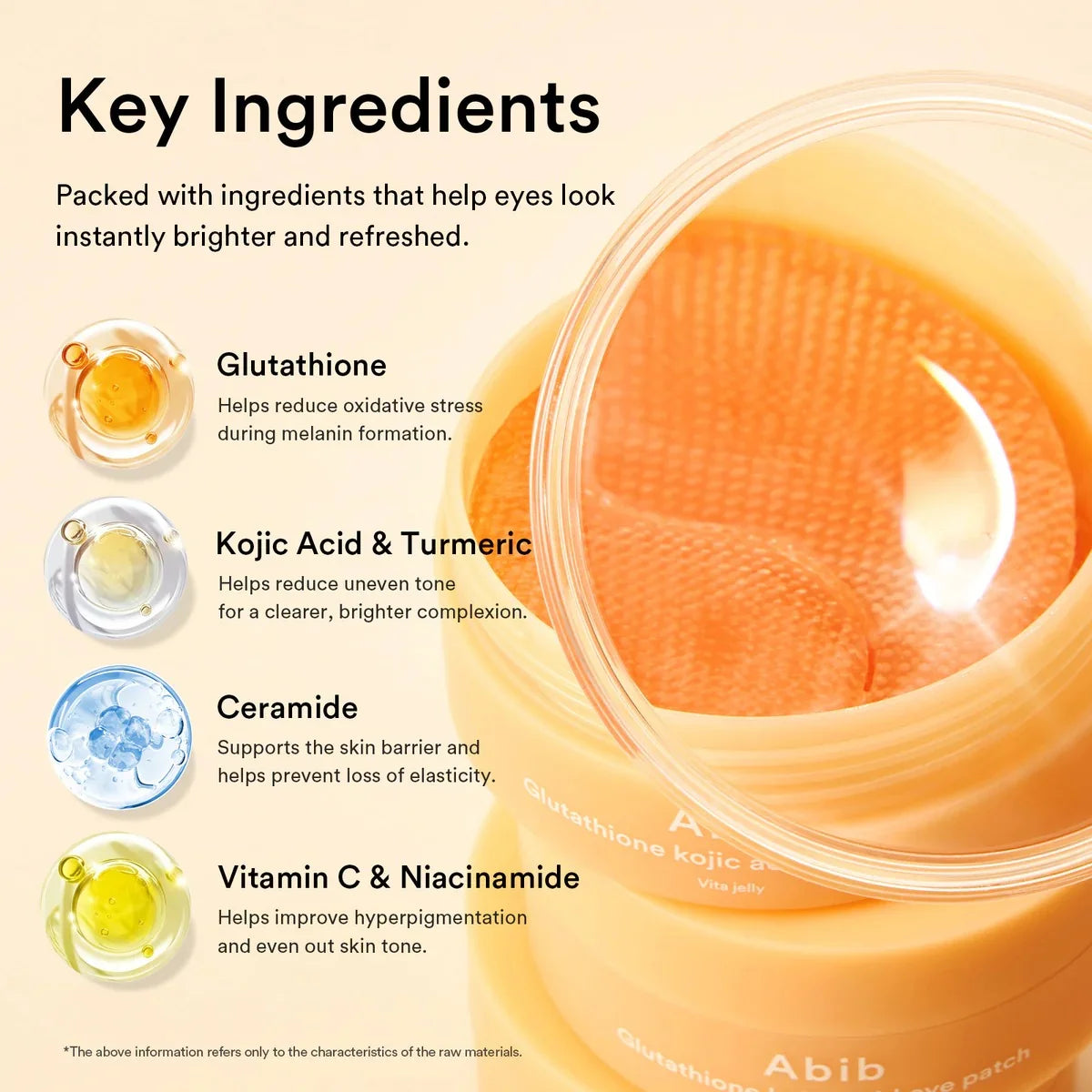 Abib Glutathione & Kojic Acid Eye Patch Duo 60 pcs