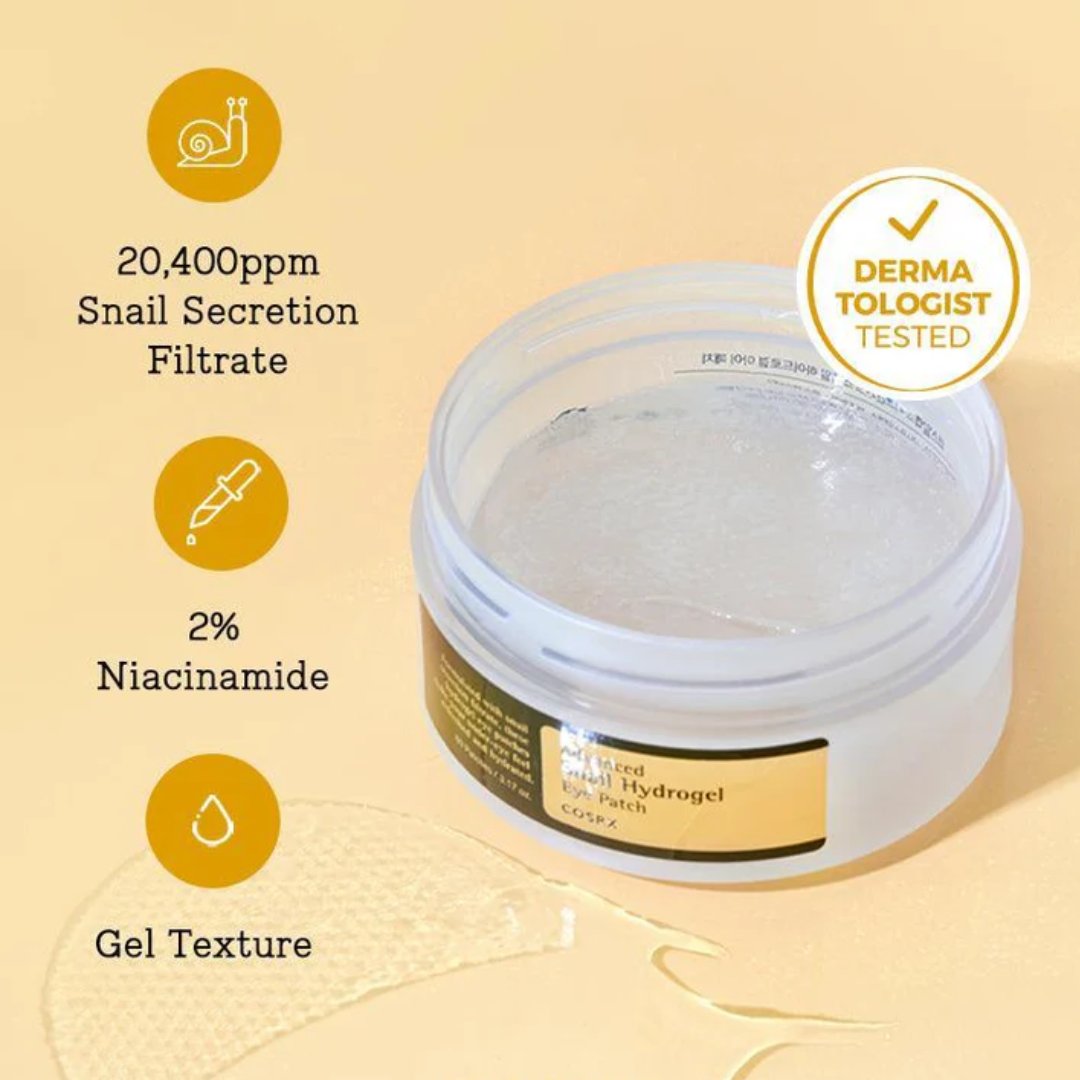 رقعة العين هيدروجيل الحلزون المتقدمة من كوسركس - 60 لصقة