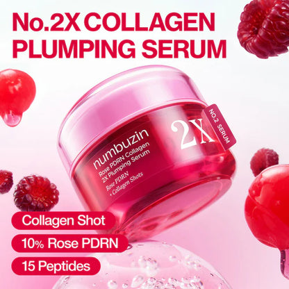 Numbuzin No. 2 Rose PDRN Collagen 2X Plumping Serum 30ml