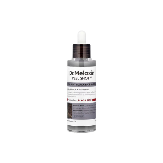Dr. Melaxin Peel Shot Exfoliant Black Rice Ampoule For All Skin Types (80 ml)