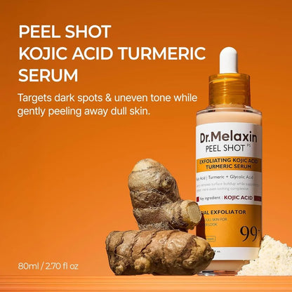 Dr. Melaxin Body & Face Peeling Shot Kojic Acid Turmeric (Set of 2)