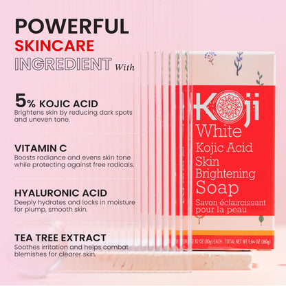 Koji White Kojic Acid Skin Brightning full body routine