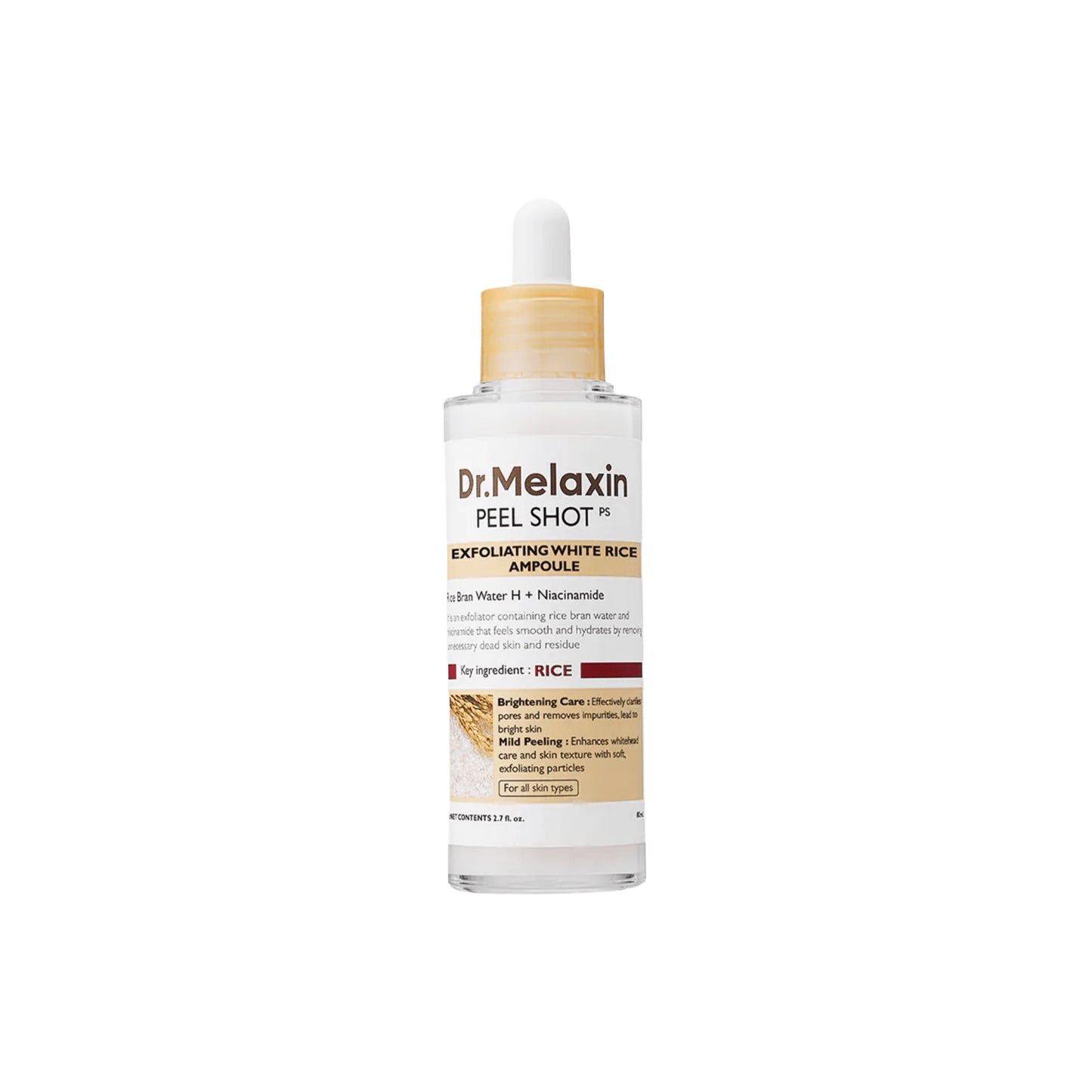 Dr. Melaxin Peel Shot Exfoliant Rice Ampoule For All Skin Types (80 ml)