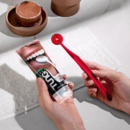 Tongue Scraper to Fight Bad Breath and Halitosis ( Tung Brush & Gel Kit)