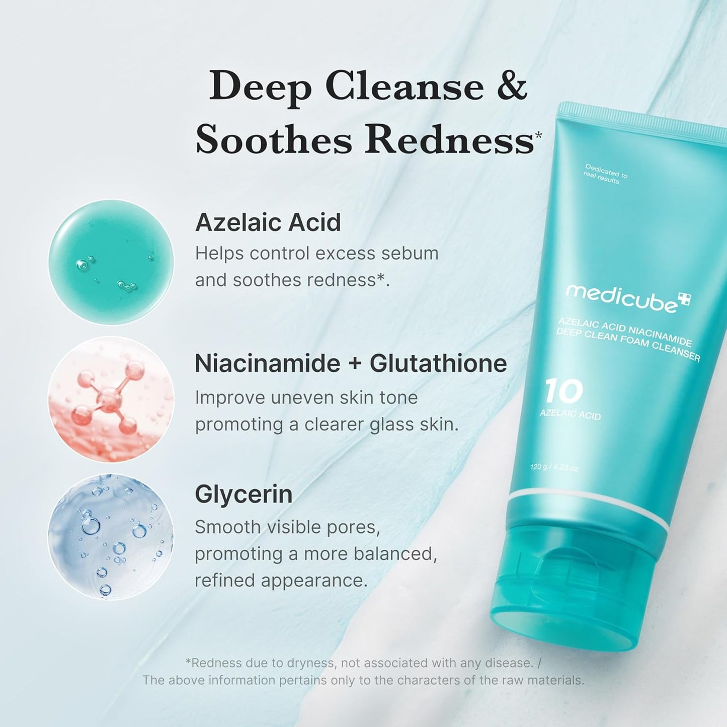 Medicube Azelaic Acid Niacinamide Deep Foam Cleanser 120g