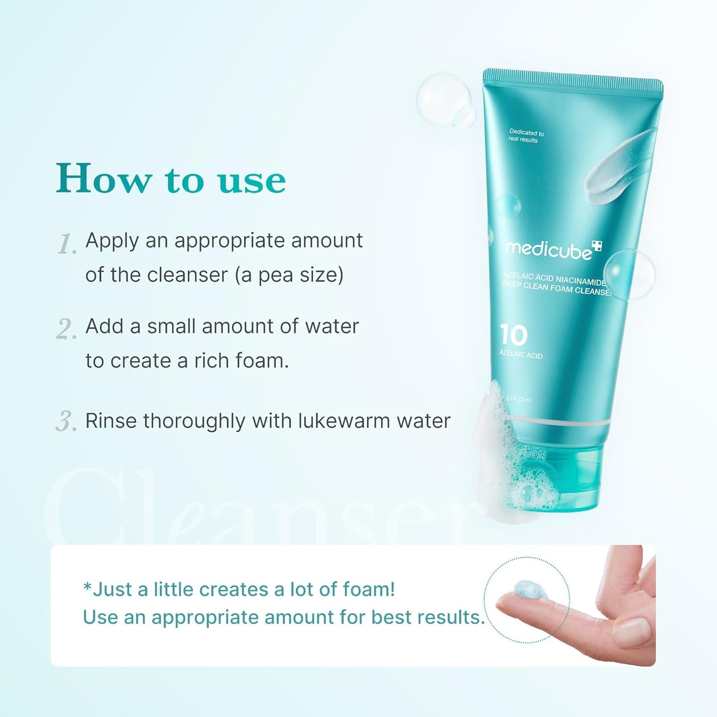 Medicube Azelaic Acid Niacinamide Deep Foam Cleanser 120g