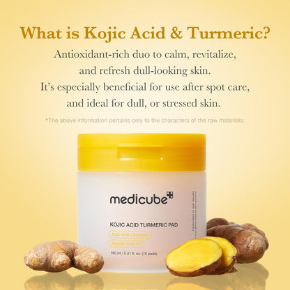 Medicube Kojic Acid Tumeric Pad 70 pads