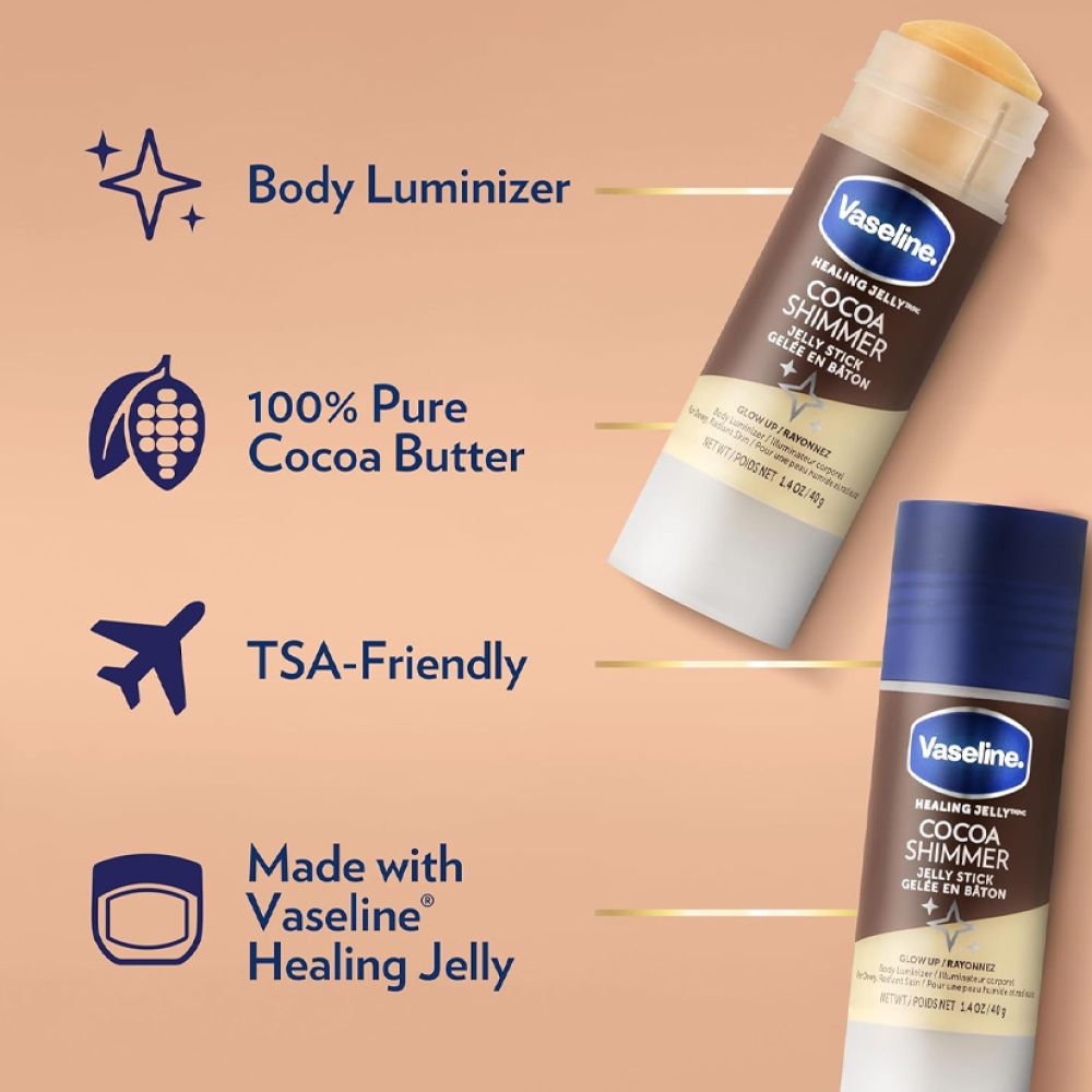 Vaseline Cocoa Shimmer Body Balm Jelly Stick 40g