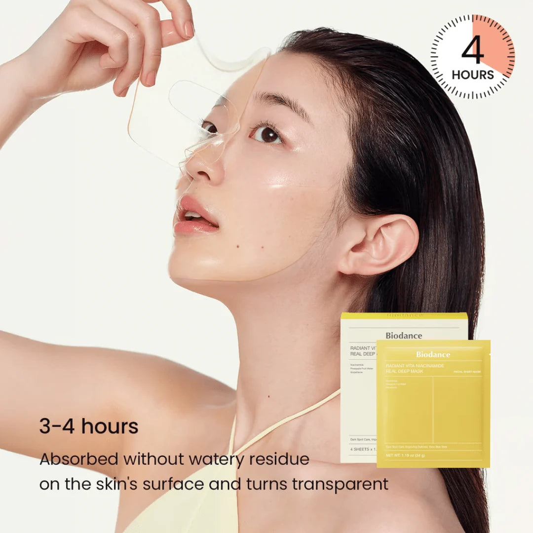 Biodance Radiant Vita Niacinamide Real Deep Mask 1 Box (34g x 4ea)