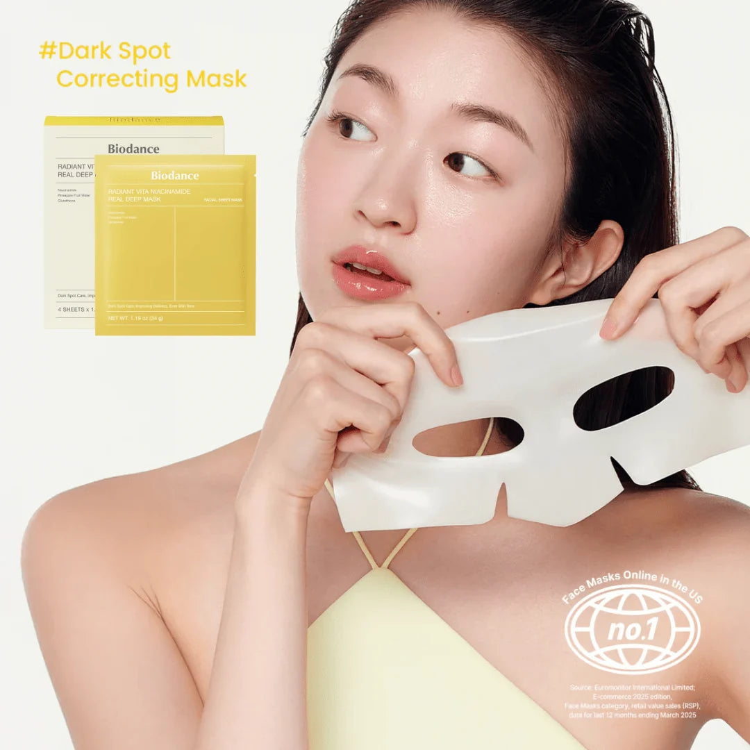Biodance Radiant Vita Niacinamide Real Deep Mask 1 Box (34g x 4ea)