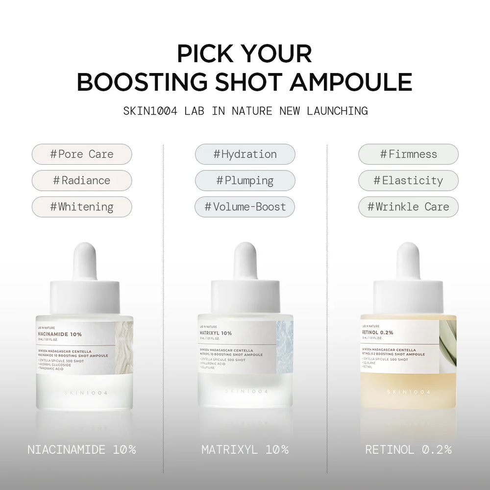 أمبولة SKIN1004 Madagascar Centella Matrixyl 10 Boosting Shot بحجم 30 مل