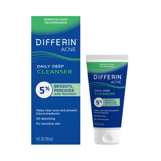 Differin 5% BENZOYL PEROXIDE DAILY DEEP CLEANSER 118ml