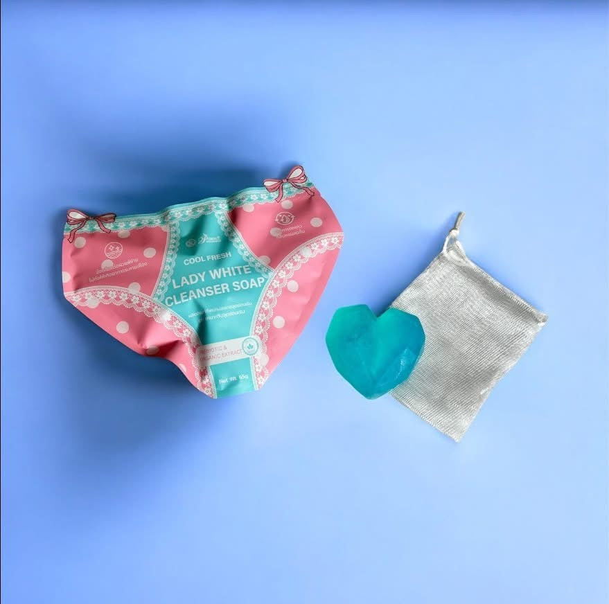 Lady White Cool Fresh Brightening Feminine Cleanser Bar 50g