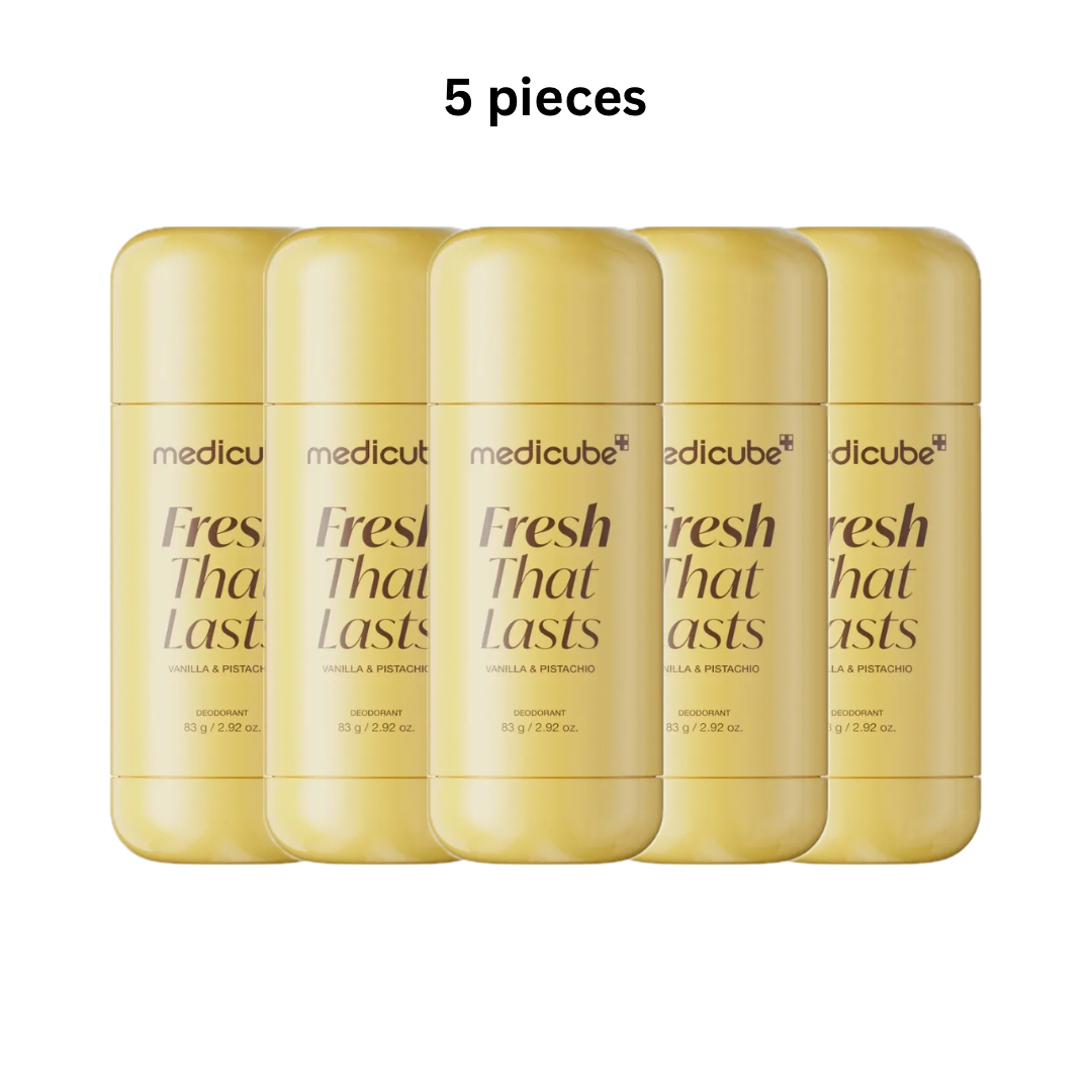 Medicube Kojic Acid Brightening
Deodorant (Vanilla & Pistachio) 83g Pack Of 5 pieces