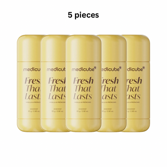 Medicube Kojic Acid Brightening
Deodorant (Vanilla & Pistachio) 83g Pack Of 5 pieces