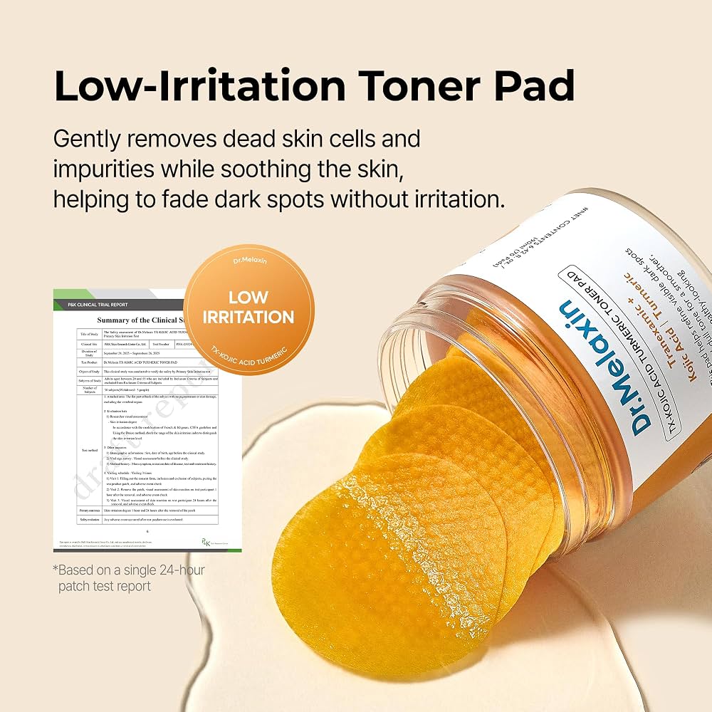 Dr . Melaxin TX-Kojic Acid Turmeric Toner Pad 70 Pads