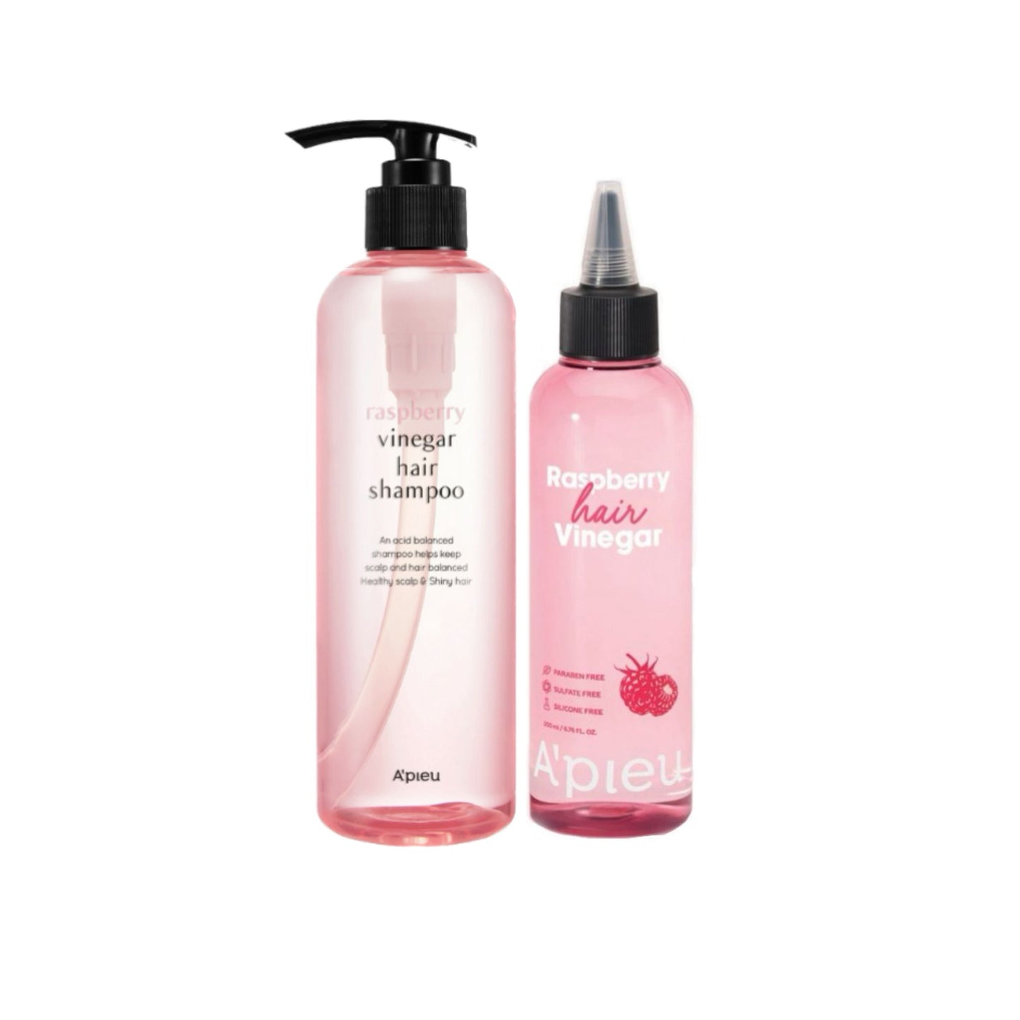 مجموعة شامبو وخل الشعر من A'pieu Raspberry، الحجم الكامل