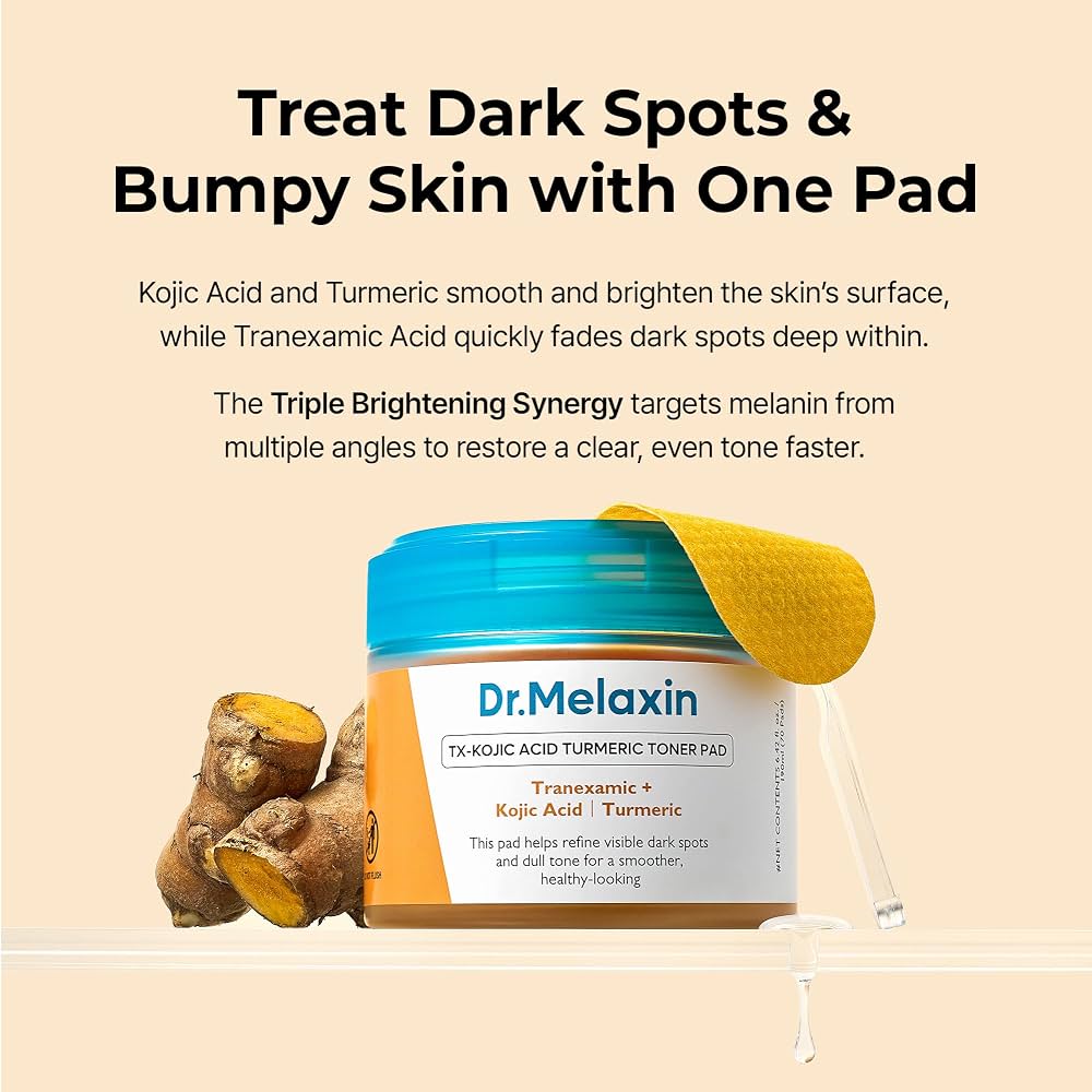 Dr . Melaxin TX-Kojic Acid Turmeric Toner Pad 70 Pads