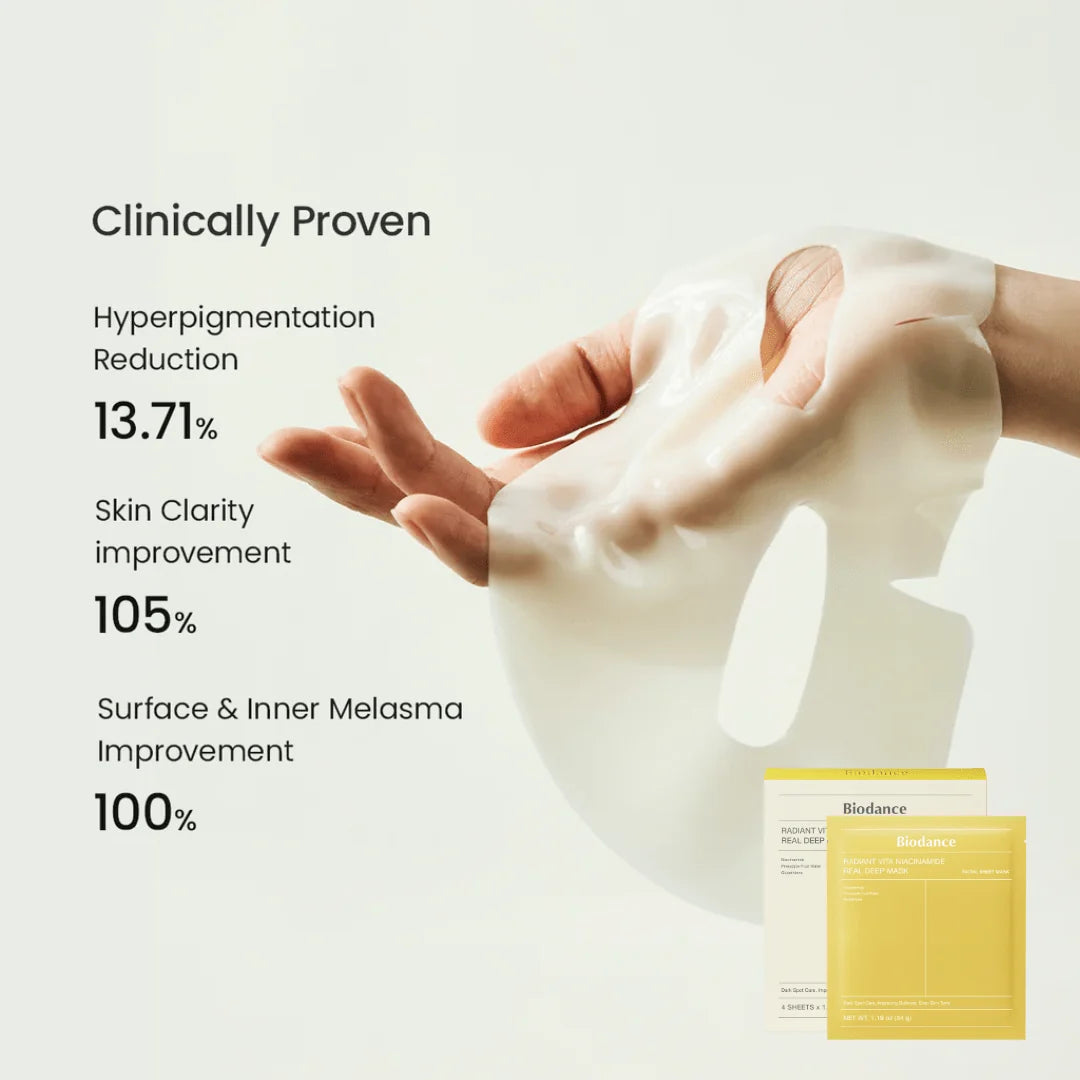Biodance Radiant Vita Niacinamide Real Deep Mask 1 Box (34g x 4ea)