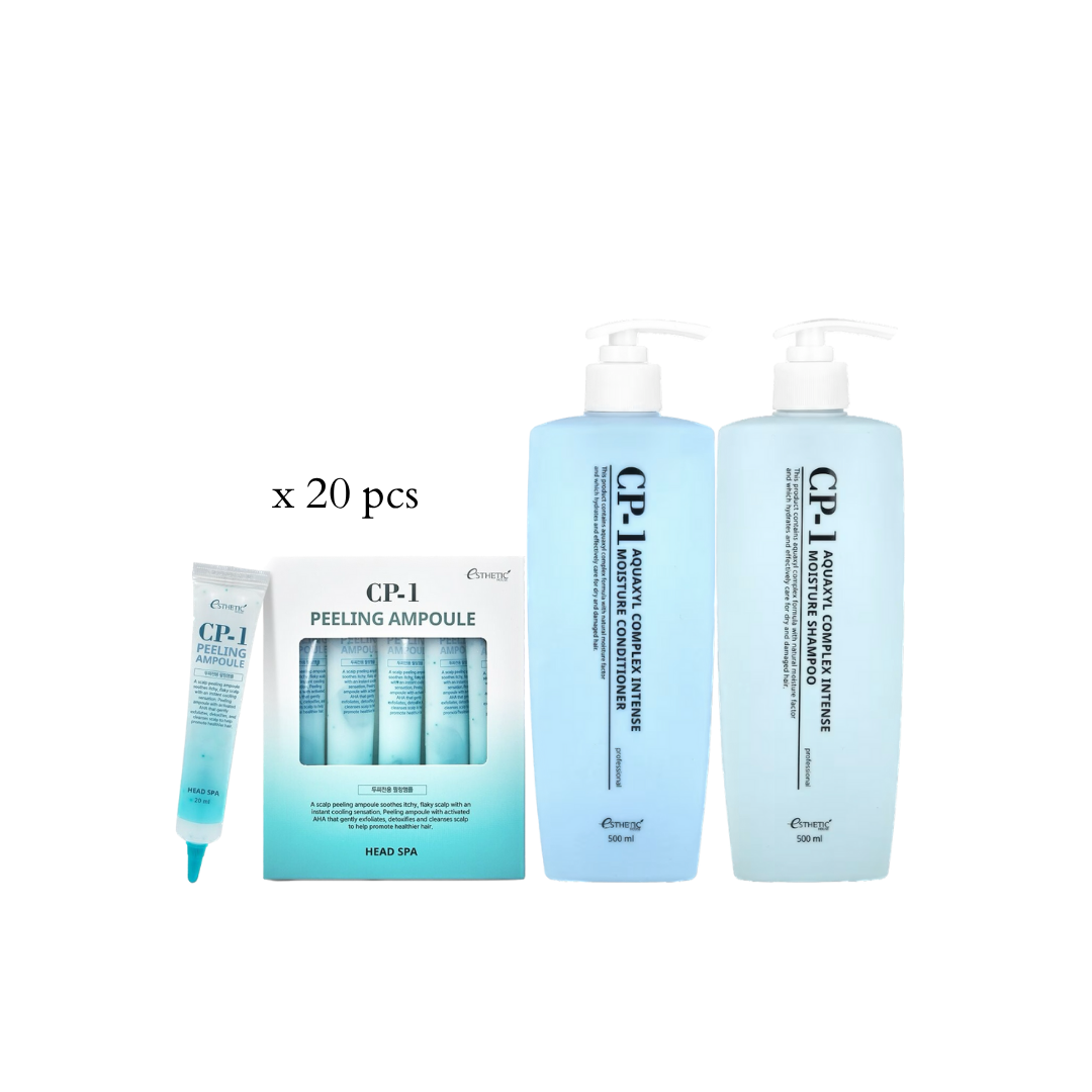 Hair spa set Full size Shampoo , Conditioner and peeling ampoule x 20 pcs