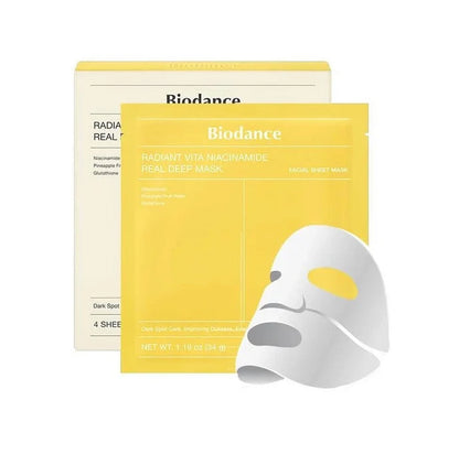 Biodance Radiant Vita Niacinamide Real Deep Mask 1 Box (34g x 4ea)