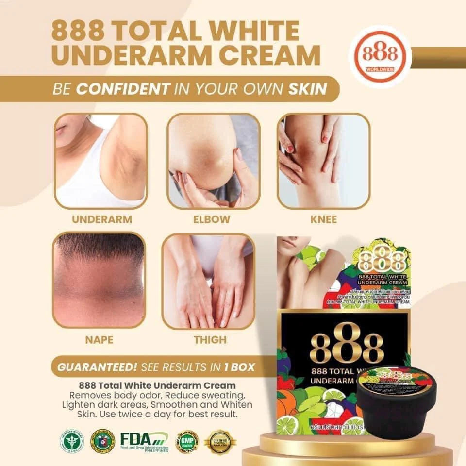 888 Total White Underarm Black Cream