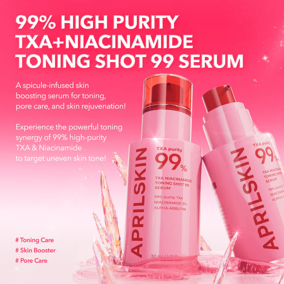 TXA Pink Glow Skincare Set 5 products full sized