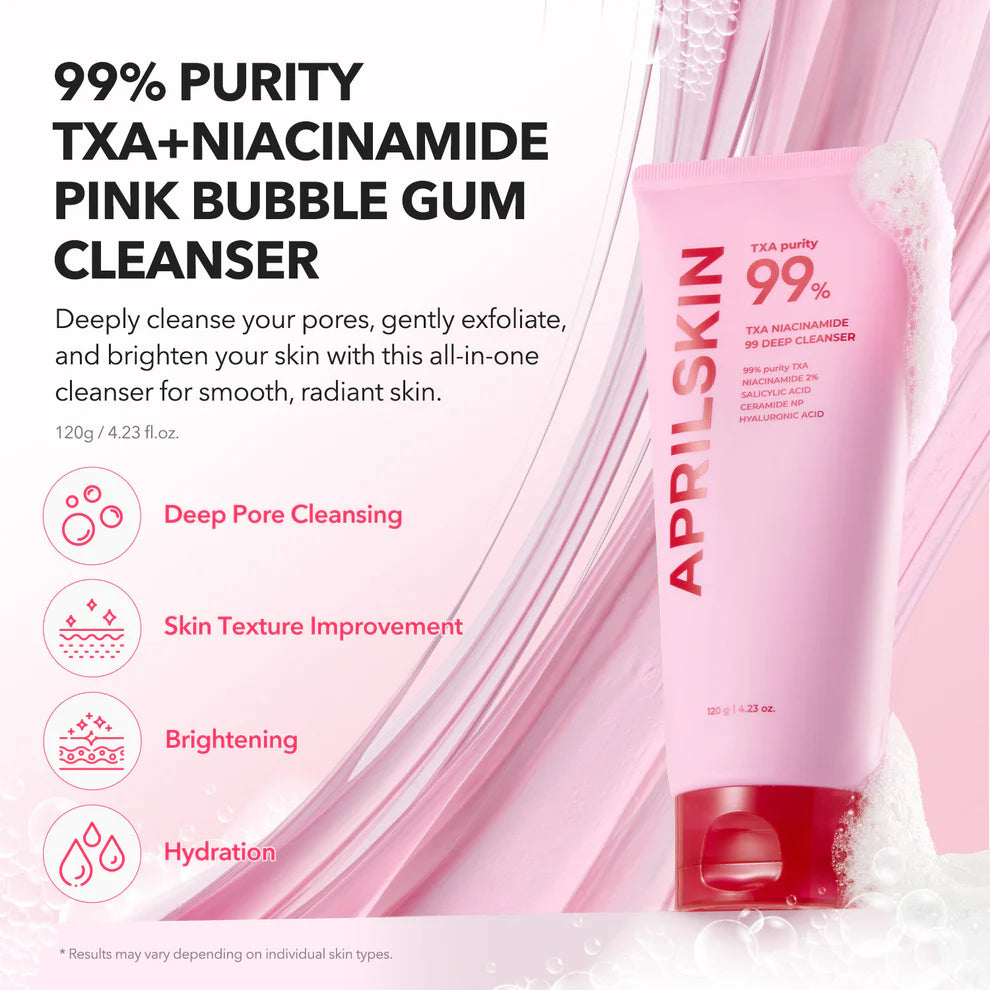 TXA Pink Glow Skincare Set 5 products full sized