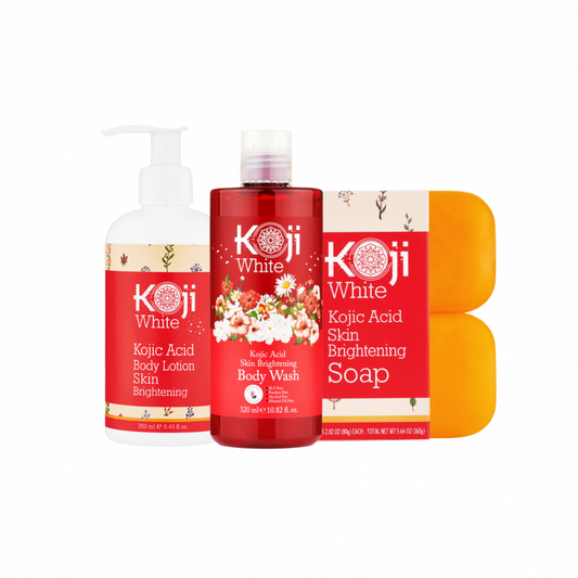 Koji White Kojic Acid Skin Brightning full body routine