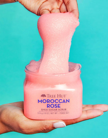 مقشر السكر بالورد المغربي وزبدة الشيا من تري هت