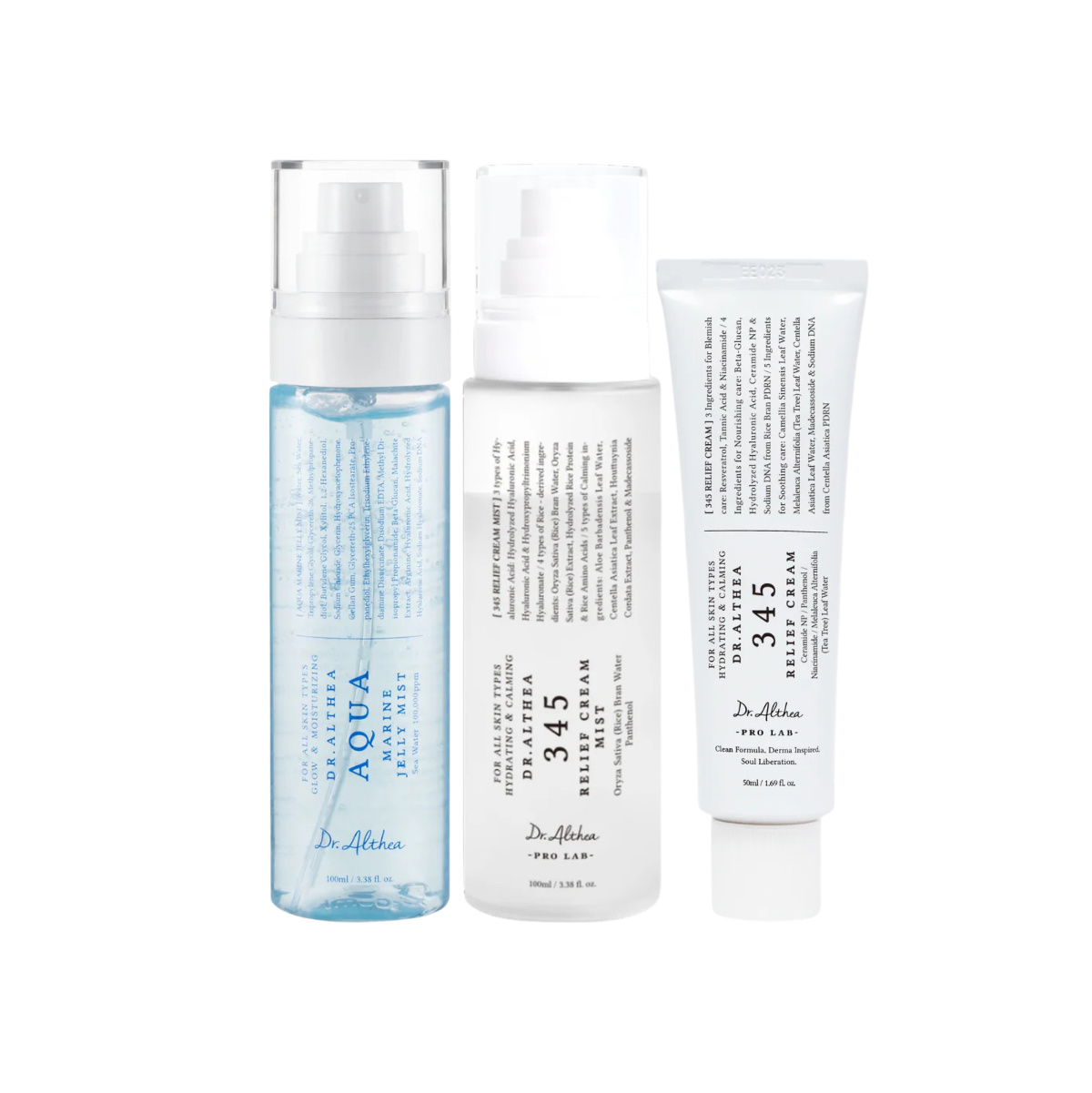 Dr. Althea Set Aqua marine Mist, 345 Cream mist, 345 Moisturizer cream