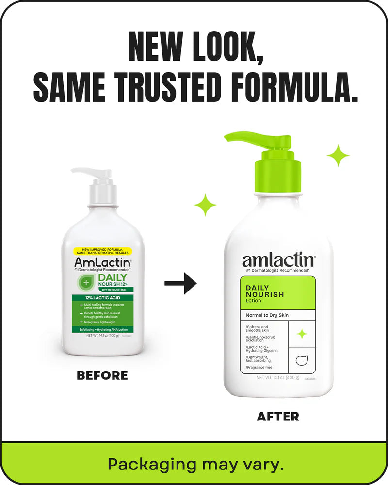 Amlactin Daily Nourish Lotion 12% lactic acid, Fragrance-free, 400g