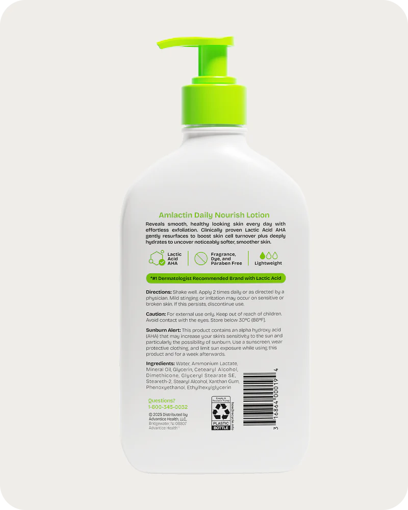 Amlactin Daily Nourish Lotion 12% lactic acid, Fragrance-free, 400g
