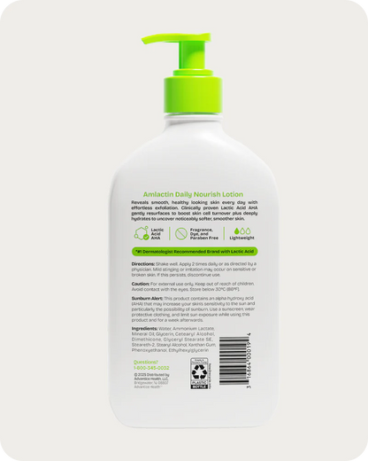 Amlactin Daily Nourish Lotion 12% lactic acid, Fragrance-free, 400g