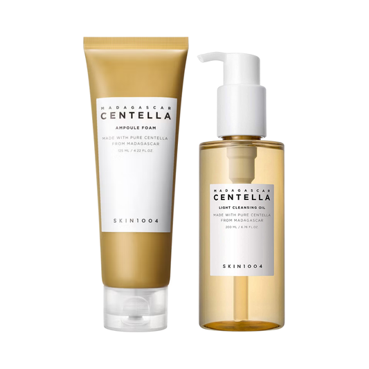 SKIN1004، منظف ثنائي مدغشقر سيتيلا أمبولة رغوة + زيت تنظيف خفيف سنتيلا، حجم كامل