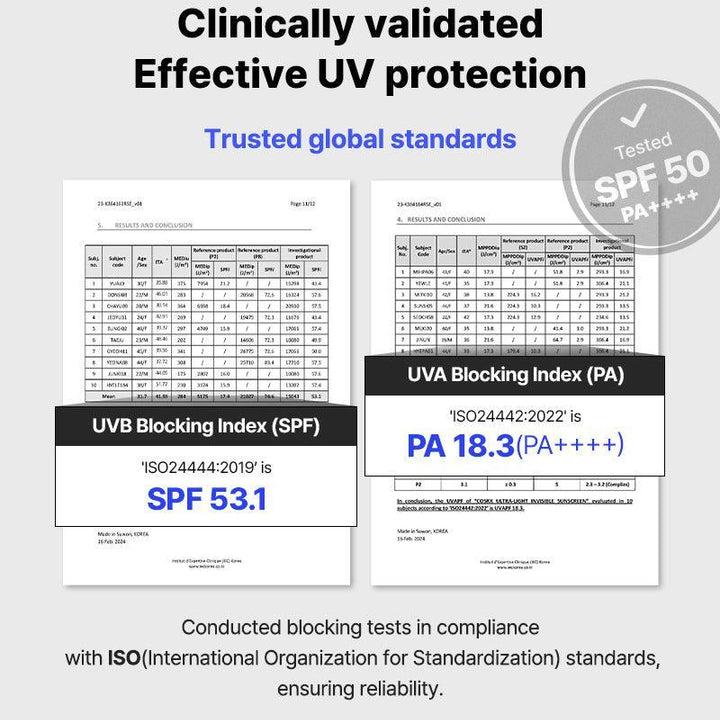 كوسركس، واقي شمس خفيف للغاية غير مرئي بعامل حماية من الشمس 50+PA++++، 50 مل