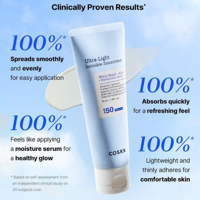 كوسركس، واقي شمس خفيف للغاية غير مرئي بعامل حماية من الشمس 50+PA++++، 50 مل