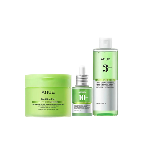 Anua Azelic acid soothing & brightening, full sized 3 products set