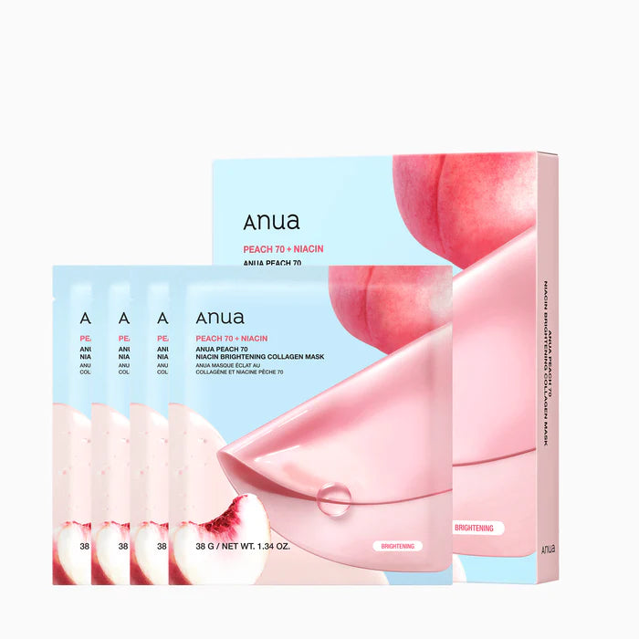 Anua Peach 70 Niacin Brightening Collagen Mask 4 Sheet