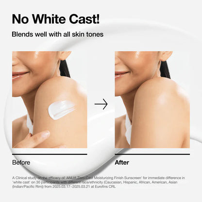 Anua Zero-cast SPF50 Moisturizing Finish Sunscreen 50ml