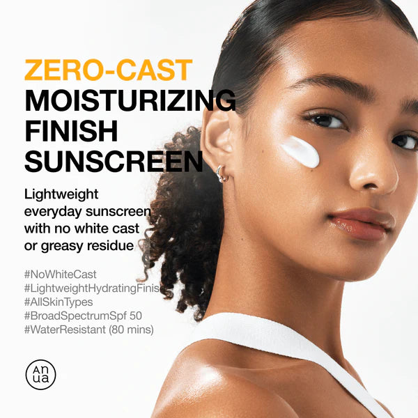 Anua Zero-cast SPF50 Moisturizing Finish Sunscreen 50ml
